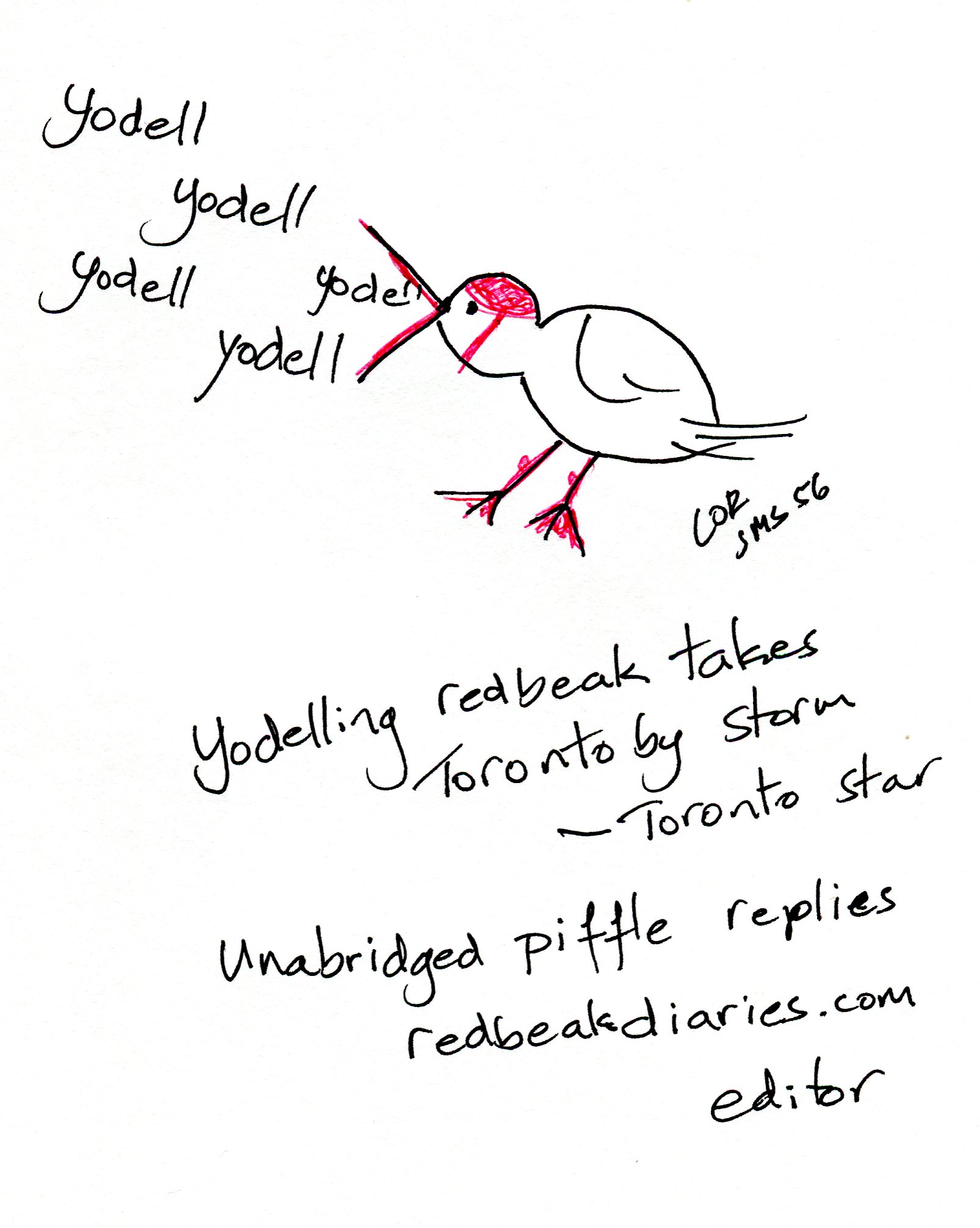 SMS56 Yodelling redbeak